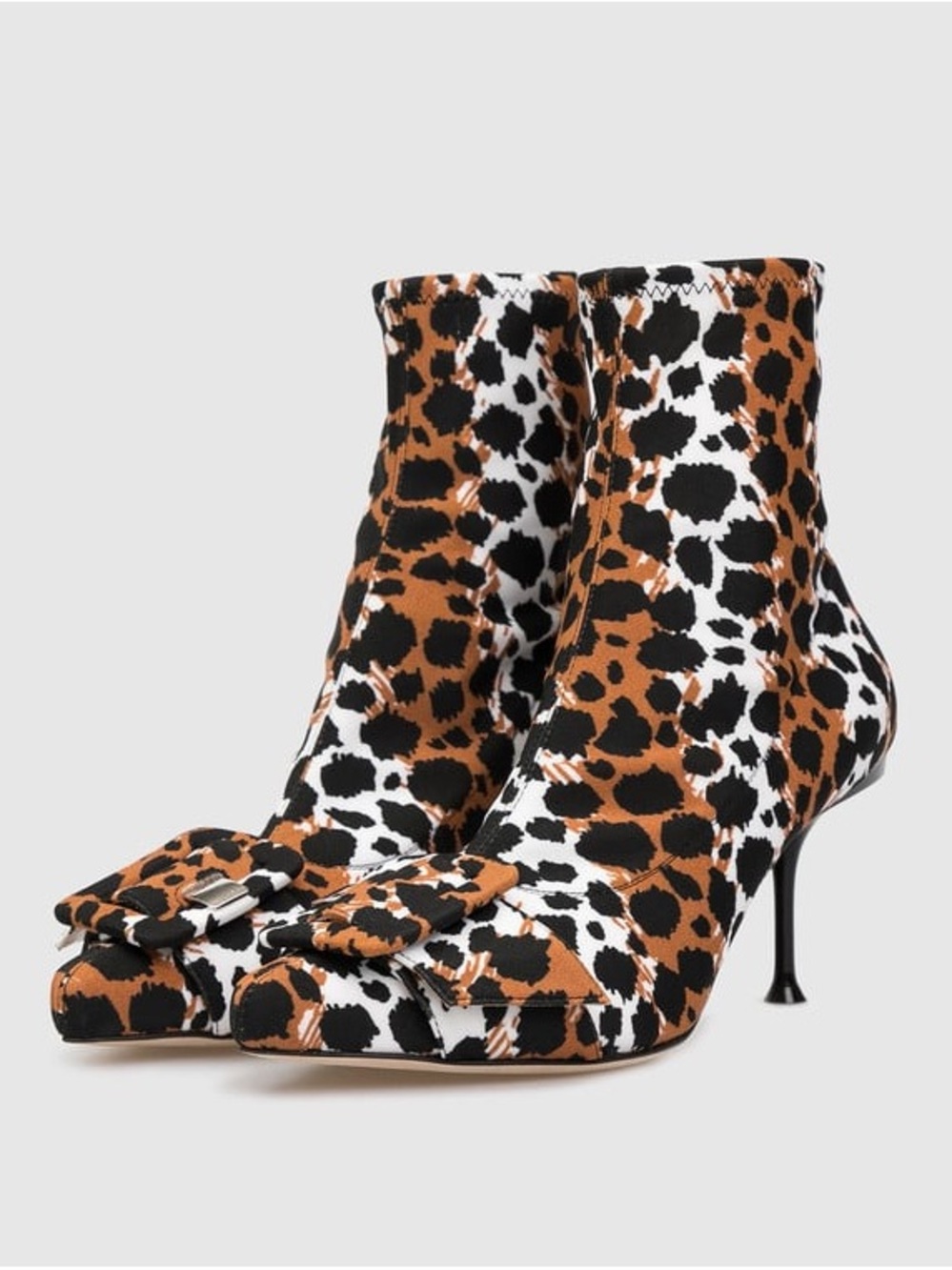 Sergio Rossi "sr Milano" Leopard Print Sock Boots